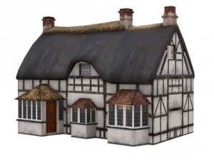 low poly buildings 3D Model