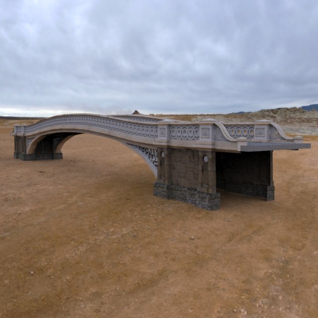 bow bridge 3D 模型 .c4d .max .obj .3ds .fbx .stl .blend 