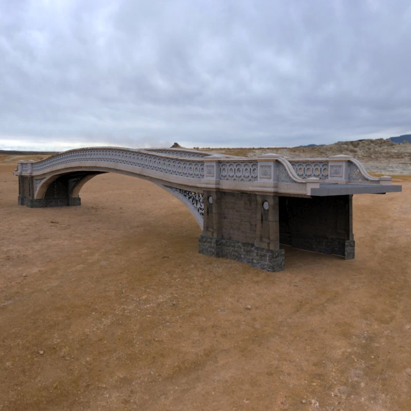 bow bridge 3D Model .c4d .max .obj .3ds .fbx .stl .blend 
