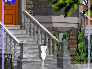 ब्राउनस्टोन स्ट्रीट दृश्य 1 3D मॉडल