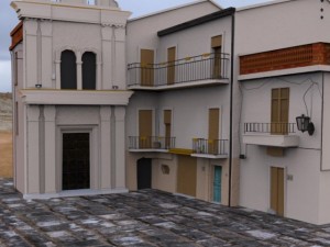 italian piazza 3D Модель
