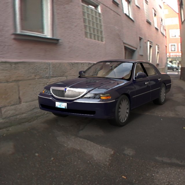 luxury sedan car Model 3D .c4d .max .obj .3ds .fbx .stl .blend 
