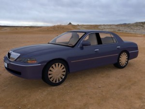 luxury sedan car Model 3D