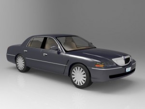luxury sedan car Model 3D