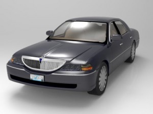 luxury sedan car Model 3D
