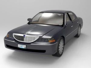 luxury sedan car 3D Model