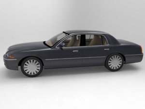 luxury sedan car Model 3D