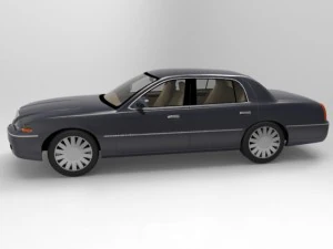 luxury sedan car 3D Model