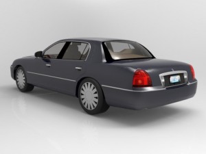 luxury sedan car Model 3D