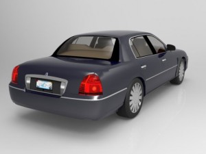 luxury sedan car Model 3D