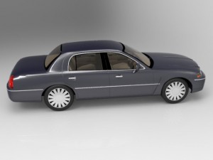 luxury sedan car Model 3D