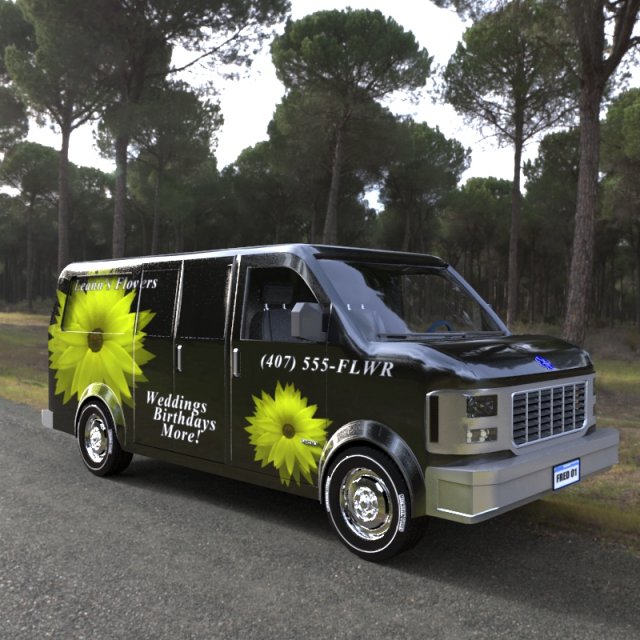 delivery van 3D मॉडल .c4d .max .obj .3ds .fbx .stl .blend 