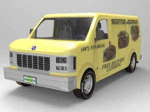 furgoneta de reparto Modelo 3D