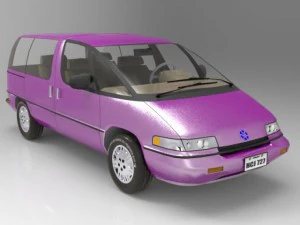 family minivan 3D Model