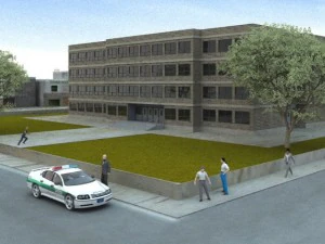 american high school 3D Model