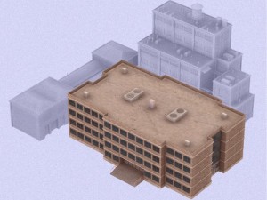american high school 3D Model