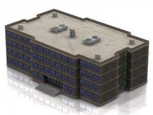 american high school 3D Model