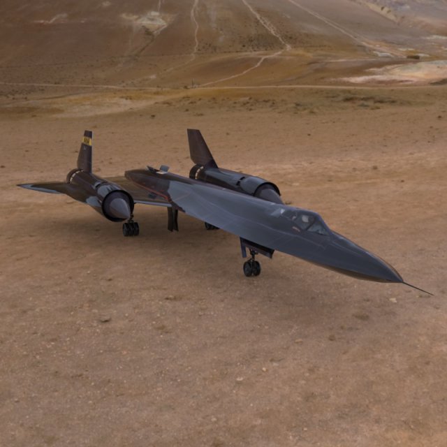 sr71 spyplane 3D Model .c4d .max .obj .3ds .fbx .stl .blend 