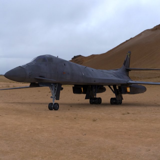 b1b bomber 3D Model .c4d .max .obj .3ds .fbx .stl .blend 