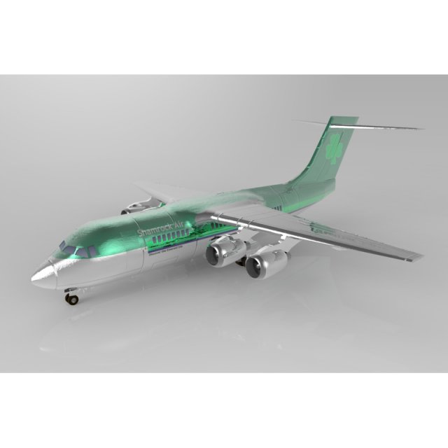 aircraft 146 3D Model .c4d .max .obj .3ds .fbx .stl .blend 