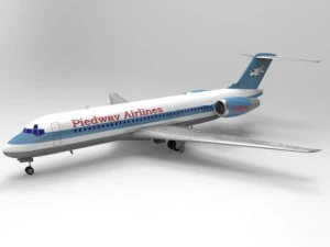 avion de ligne 717 Modèle 3D