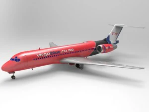 avion de ligne 717 Modèle 3D