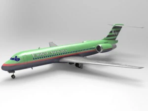 avion de ligne 717 Modèle 3D