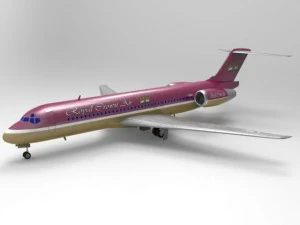 avion de ligne 717 Modèle 3D
