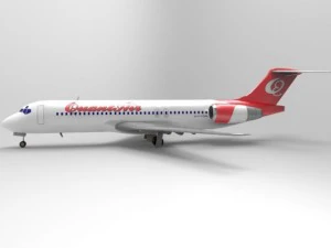 avion de ligne 717 Modèle 3D