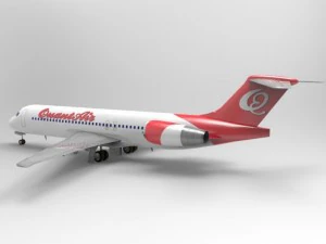 avion de ligne 717 Modèle 3D