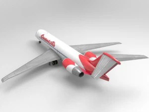 avion de ligne 717 Modèle 3D