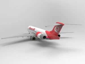 avion de ligne 717 Modèle 3D