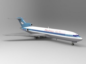 airliner 727 3D मॉडल