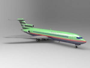 airliner 727 3Dモデル