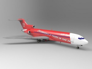 airliner 727 3Dモデル