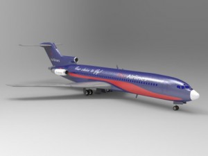airliner 727 3Dモデル