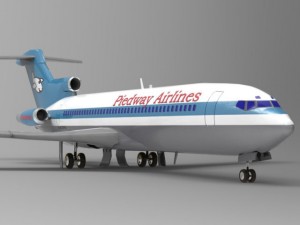 airliner 727 3Dモデル