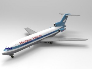 airliner 727 3Dモデル