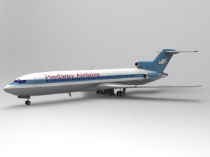 airliner 727 3Dモデル