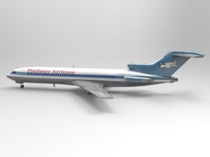 airliner 727 3Dモデル