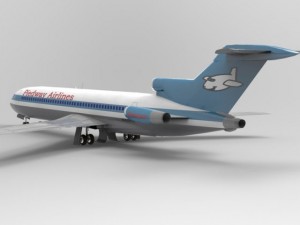 airliner 727 3Dモデル