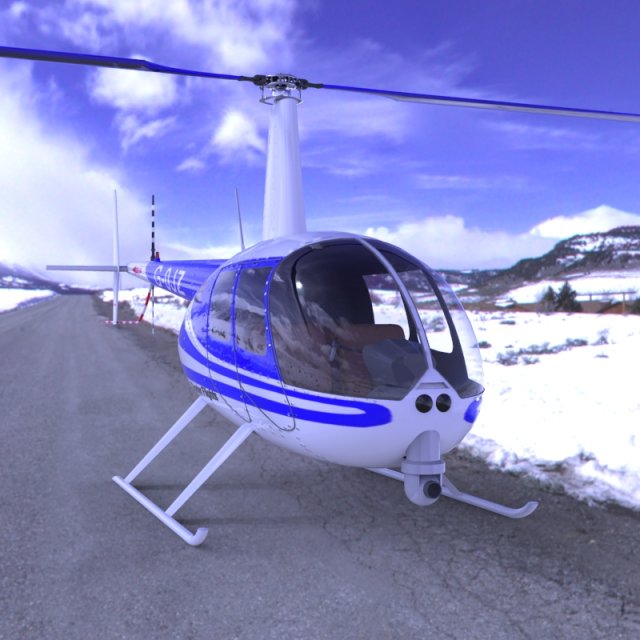 news helicopter 3D Model .c4d .max .obj .3ds .fbx .stl .blend 