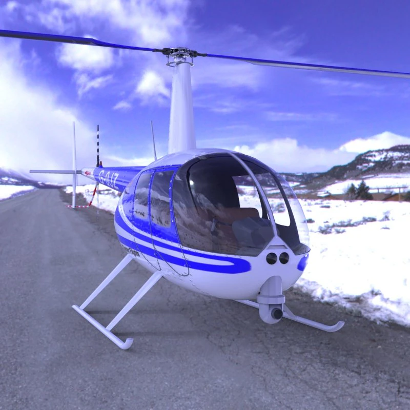 news helicopter 3D Model .c4d .max .obj .3ds .fbx .stl .blend 