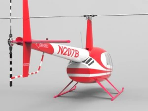 news helicopter 3D Model
