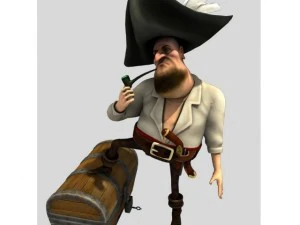 समुद्री डाकू चकमक पत्थर 3D मॉडल