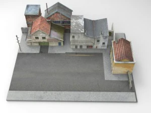 french village 3D Model