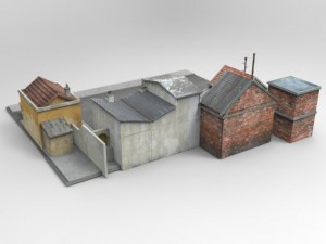 french village 3D 모델