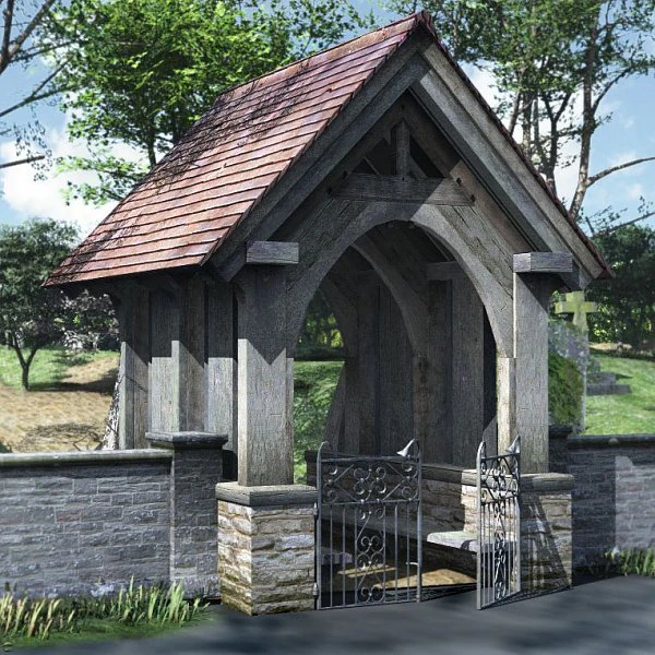 lychgate 3D Model .c4d .max .obj .3ds .fbx .stl .blend 