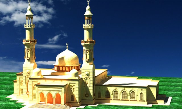 the great mosque Modelo 3D .c4d .max .obj .3ds .fbx .stl .blend 