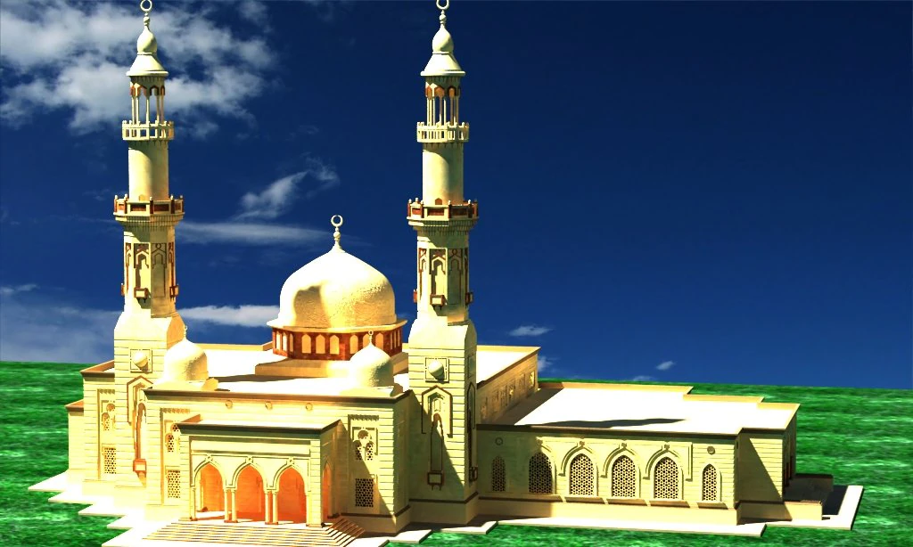 the great mosque 3D Model .c4d .max .obj .3ds .fbx .stl .blend 
